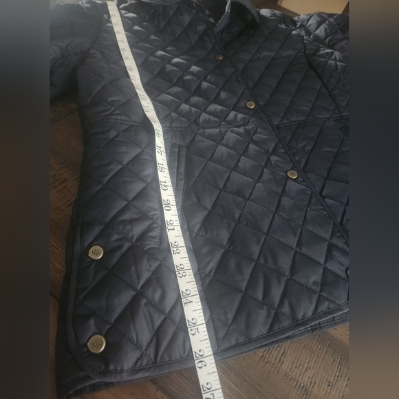 NWT Ralph Lauren Navy Quilted Coat Ladies Large - Picture 10 of 10